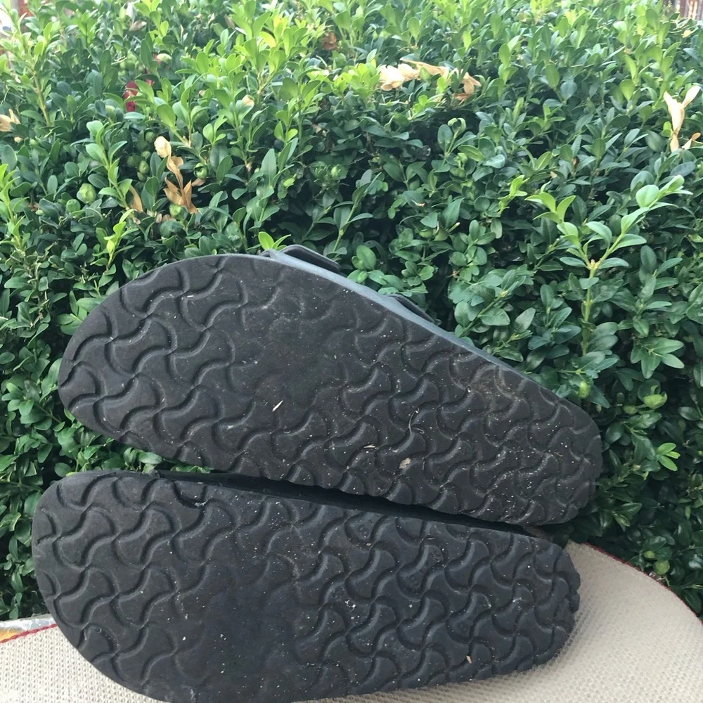 Birkenstock Arizona Exquisite Mens Black Rubber Sandals Size 41/8US
